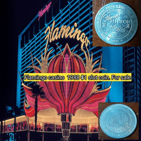Flamingo casino Other - FLAMINGO CASINO 1988 $1 SLOT COIN VINTAGE COLLECTABLE